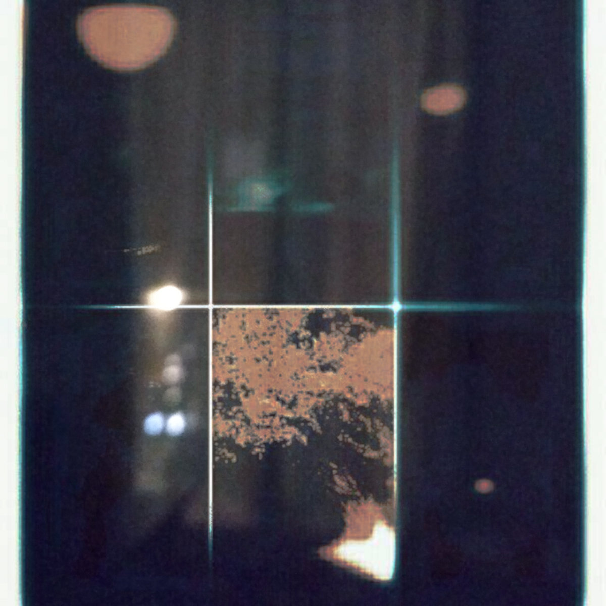 lights reflected in a window