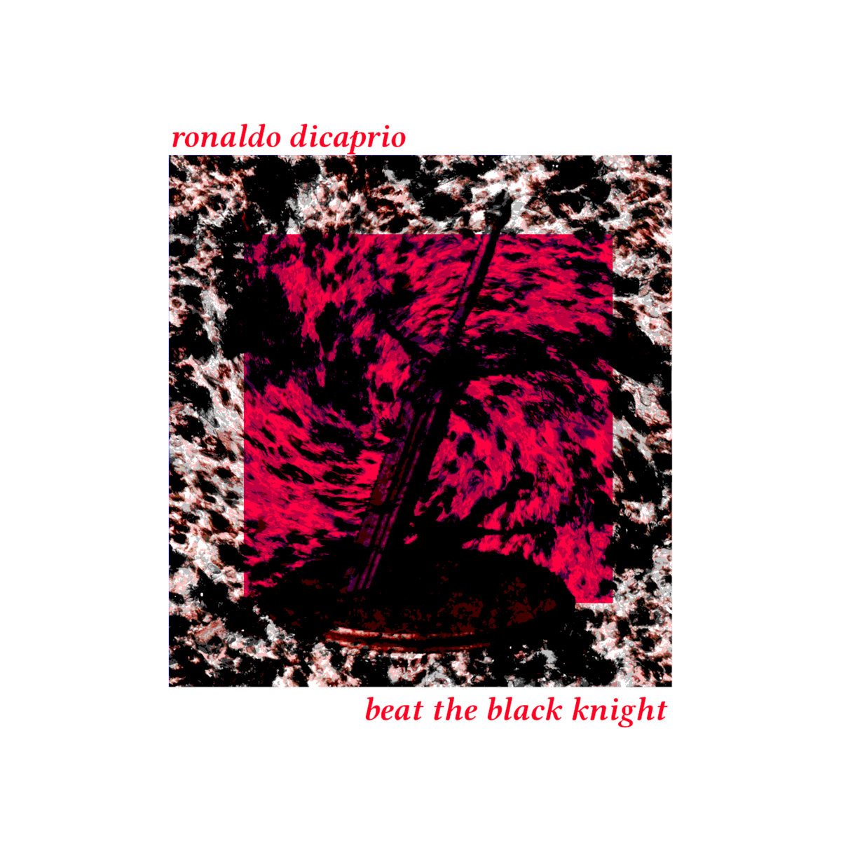 a sword enveloped in a red and black fog