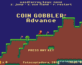 a title screen that reads COIN GOBBLER ADVANCE