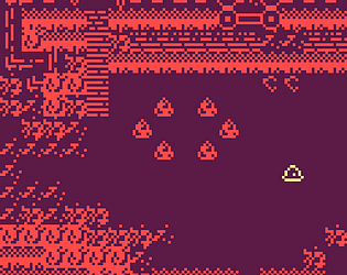a slime in a corrupted ruin
