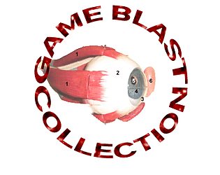 a diagram of an eye with the text GAME BLAST COLLECTION