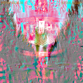 a distorted pink hallway
